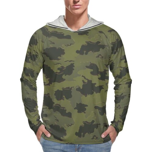 Belgian Jigsaw BME Tropic Style Sun Protection Hooded Rashguard T-Shirt