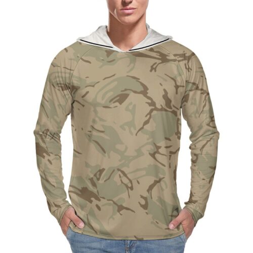 Bulgarian Desert DPM Sun Protection Hooded Rashguard T-Shirt