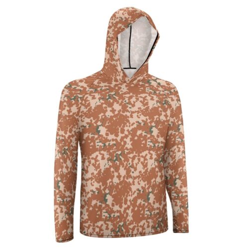 Alternative view of Danish M84 Desert Camouflage  Sun Protection Hooded Rashguard T-Shirt