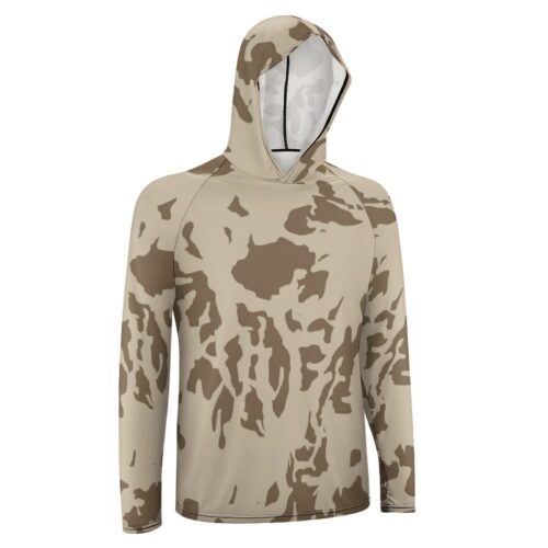 Alternative view of Czech Vz 98 Desert Camouflage  Sun Protection Hooded Rashguard T-Shirt
