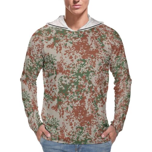 Danish M99 Desert v2 Camouflage   Sun Protection Hooded Rashguard T-Shirt