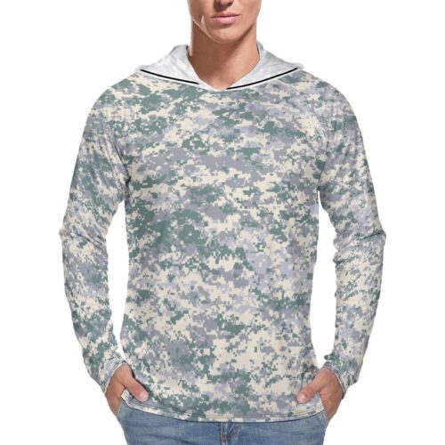 Brazilian Marines Digital Camo Sun Protection Hooded Rashguard T-Shirt