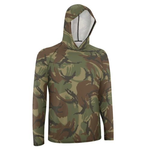 Alternative view of Canadian Paratrooper DPM  Sun Protection Hooded Rashguard T-Shirt