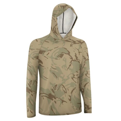 Alternative view of Bulgarian Desert DPM Sun Protection Hooded Rashguard T-Shirt