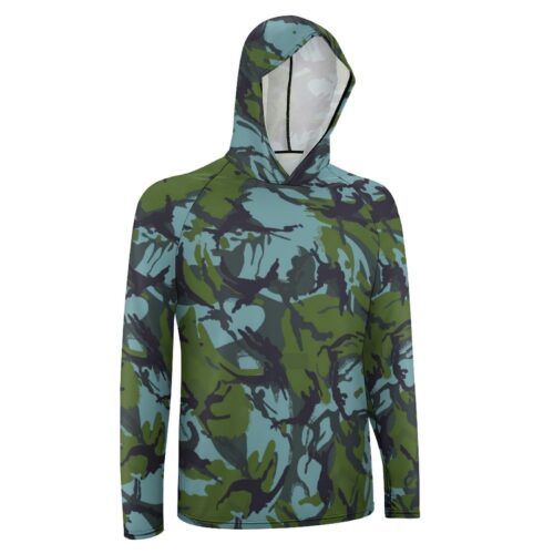 Alternative view of Kenya Navy DPM Camouflage Sun Protection Hooded Rashguard T-Shirt