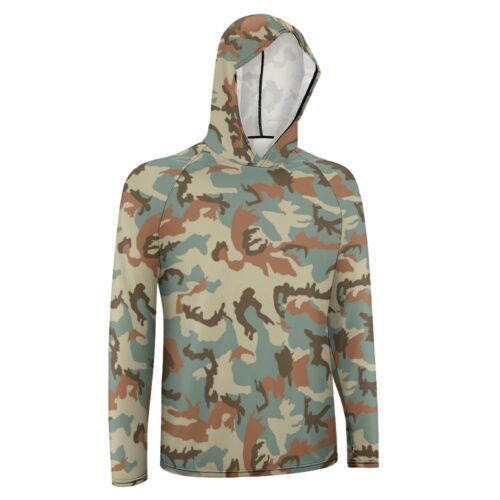 Alternative view of Iranian Army M81 v2 Camouflage Sun Protection Hooded Rashguard T-Shirt