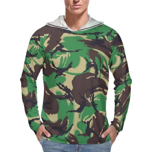 Indonesian DPM Sun Protection Hooded Rashguard T-Shirt