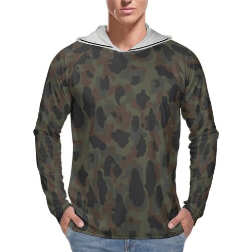 Argentine Marines Mimetizado Comandos Anfibios Sun Protection Hooded Rashguard T-Shirt