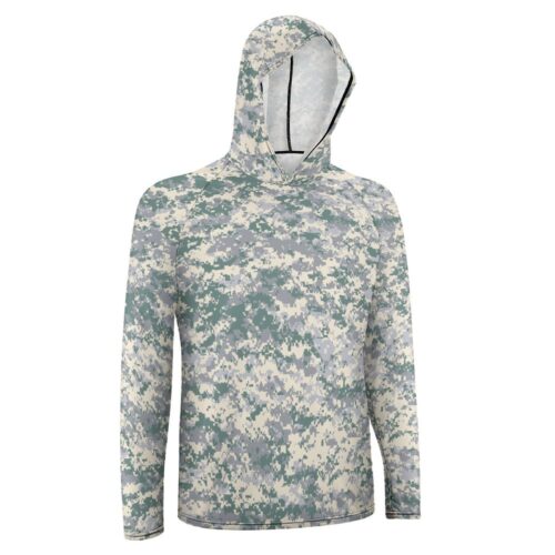 Alternative view of Brazilian Marines Digital Camo Sun Protection Hooded Rashguard T-Shirt