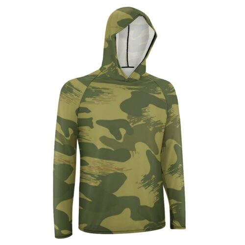 Alternative view of Belgian Brushstroke v2 Sun Protection Hooded Rashguard T-Shirt