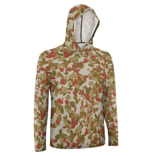 Alternative view of red-auscam-opfor-musoria Sun Protection Hooded Rashguard T-Shirt