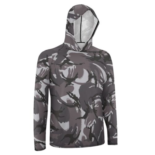Alternative view of Kuwait Special Operations Units DPM Camouflage Sun Protection Hooded Rashguard T-Shirt