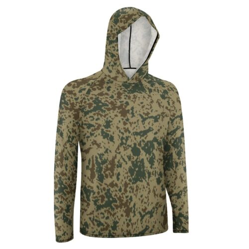 Alternative view of Finnish K04 Desert Camouflage  Sun Protection Hooded Rashguard T-Shirt