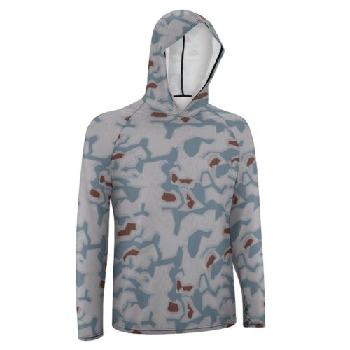 Alternative view of Czech Bahňák v2 Camouflage  Sun Protection Hooded Rashguard T-Shirt