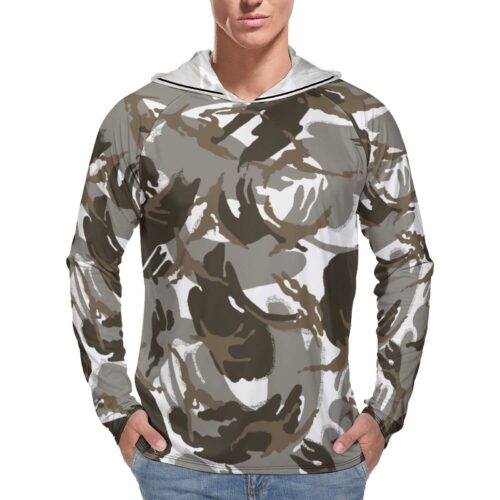 Lebanon Al Darak DPM v6 Camouflage Sun Protection Hooded Rashguard T-Shirt