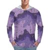 Chocolate Chip ERDL Deep Purple  Sun Protection Hooded Rashguard T-Shirt