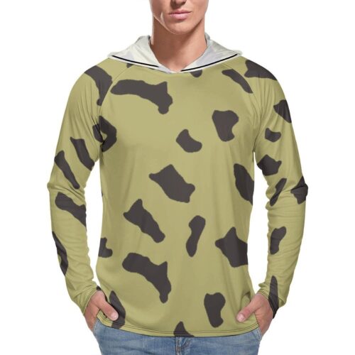 Egyptian Rocks Camouflage  Sun Protection Hooded Rashguard T-Shirt