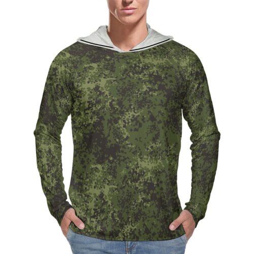 Danish M90 Camouflage  Sun Protection Hooded Rashguard T-Shirt