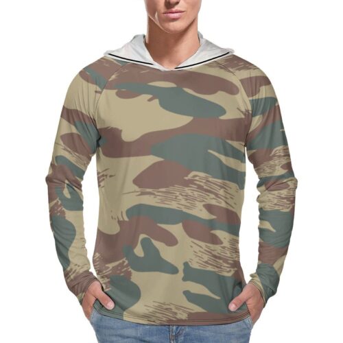 Belgian Brushstroke v4 Sun Protection Hooded Rashguard T-Shirt