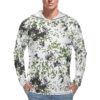 Danish Snowfleck Camouflage  Sun Protection Hooded Rashguard T-Shirt