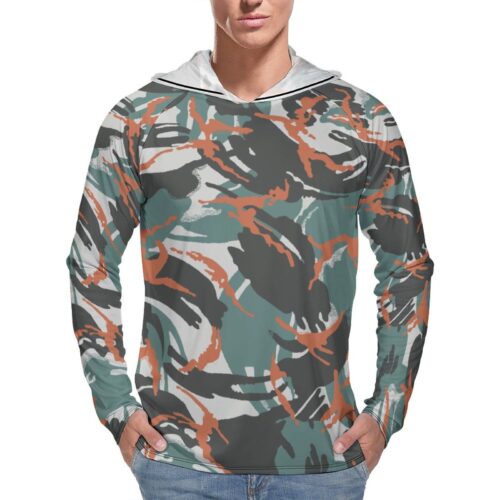 Lebanon Fire Brigade DPM v2 Camouflage Sun Protection Hooded Rashguard T-Shirt