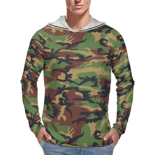 South Korea Tonghab V2 Camouflage Sun Protection Hooded Rashguard T-Shirt