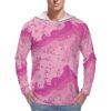 Chocolate Chip ERDL Pink  Sun Protection Hooded Rashguard T-Shirt