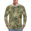Netherlands Fractal Pattern Transitional Camouflage Sun Protection Hooded Rashguard T-Shirt