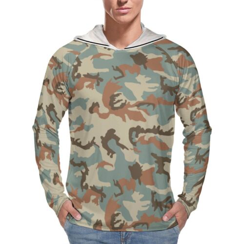 Iranian Army M81 v2 Camouflage Sun Protection Hooded Rashguard T-Shirt