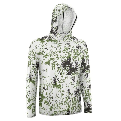 Alternative view of French 3è RDP Snow Camouflage Sun Protection Hooded Rashguard T-Shirt