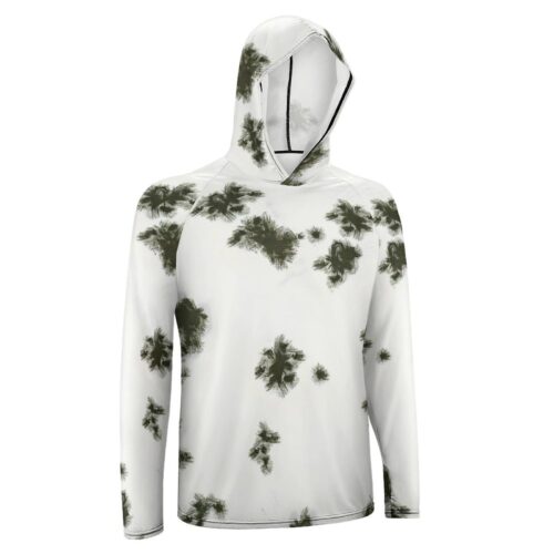 Alternative view of German Schneetarn Sparse Camouflage Sun Protection Hooded Rashguard T-Shirt