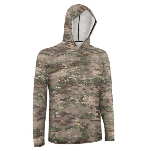 Alternative view of French BME Camouflage Sun Protection Hooded Rashguard T-Shirt