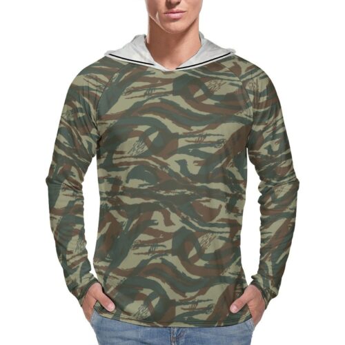 Greek Lizard v3 Camouflage Sun Protection Hooded Rashguard T-Shirt