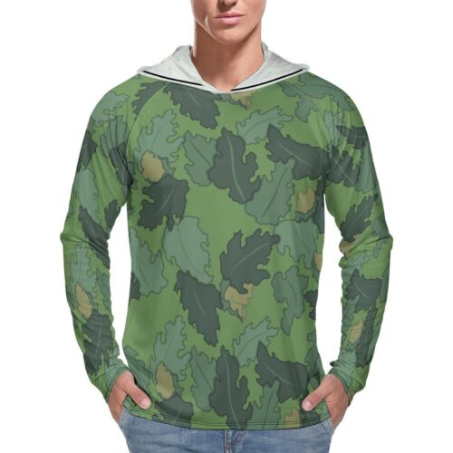South Korea ROKMC Mitchell Wine Leaf V2 Camouflage Sun Protection Hooded Rashguard T-Shirt