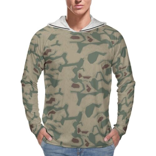 Czech Bahňák Camouflage  Sun Protection Hooded Rashguard T-Shirt