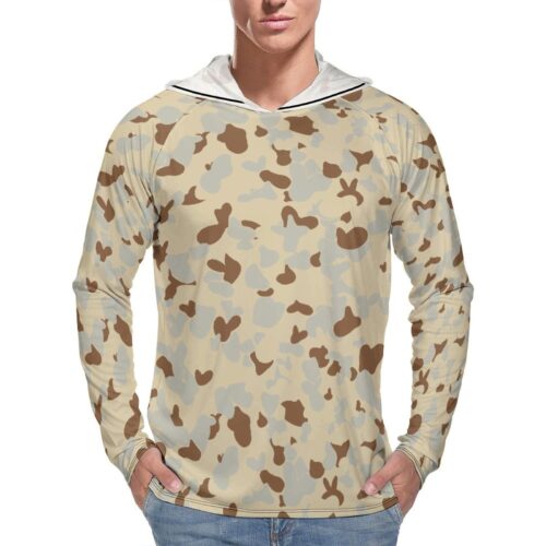 Australian DESERT-AUSCAM MKI Sun Protection Hooded Rashguard T-Shirt