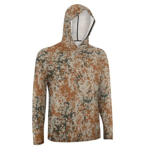Alternative view of Danish M99 Desert Camouflage  Sun Protection Hooded Rashguard T-Shirt