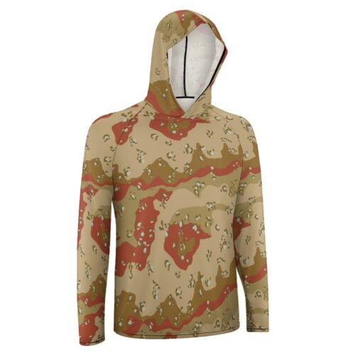 Alternative view of Chocolate Chip OPFOR Musoria  Sun Protection Hooded Rashguard T-Shirt