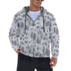 US Winter 01 Frogskin Duckhunter Camouflage Men's Double Layer Fleece Zippered Hoodie