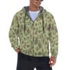 US Duckhunter Frogskin Summer Men's Double Layer Fleece Zippered Hoodie