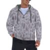 US Winter 03 Frogskin Duckhunter Camouflage Men's Double Layer Fleece Zippered Hoodie