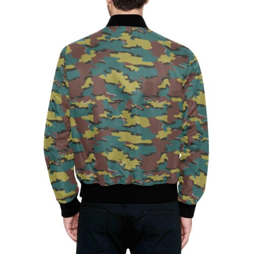 Alternative view of Belgian Jigsaw Camouflage Quilted Bomber Jacket .