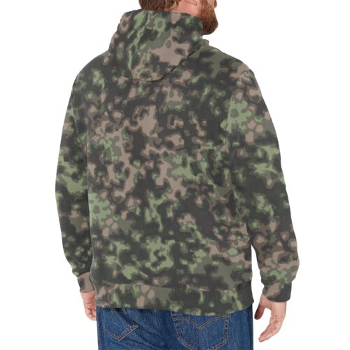 Alternative view of German WWII Rauchtarn Spring Camouflage Fleece Hoodie.
