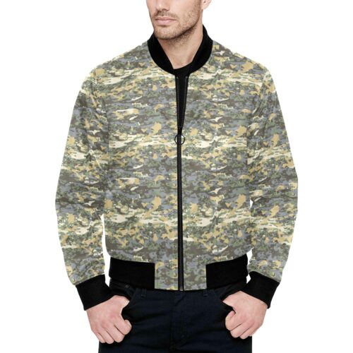 Austrian Tarnanzug Neu Camouflage Quilted Bomber Jacket .