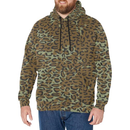 Zaire leopard Camouflage Fleece Hoodie.
