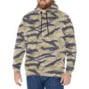 US Desert Tiger Stripes type 3 Dark CamouflageFleece Hoodie.