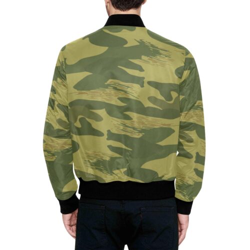 Alternative view of Belgian Brushstroke  v2 Camouflage Quilted Bomber Jacket .