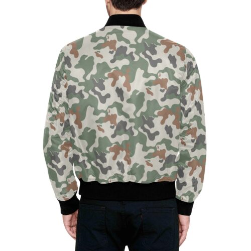 Alternative view of Lithuanian 1991 Amoeba 4 Color Border Guards Camouflage Quilted Bomber Jacket.