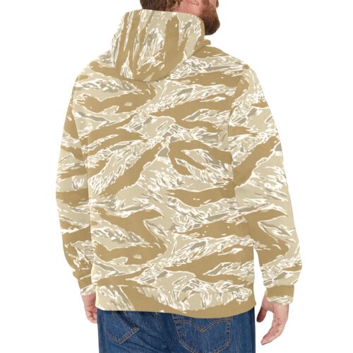 Alternative view of US Desert Tiger Stripes CIA Camouflage Fleece Hoodie.