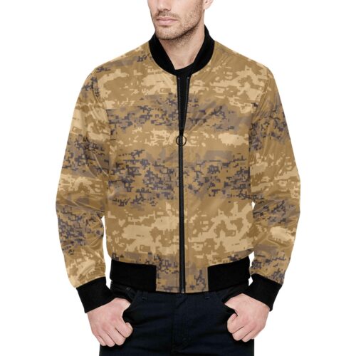 Austrian Jagdkommando Pixeltarnung Desert Camouflage Quilted Bomber Jacket .
